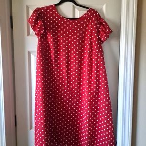 Shein Dress Plus size 4× Red with white Polka-dot NWT